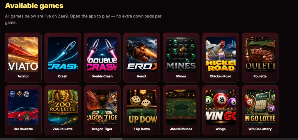 ZEE9 Game Apk